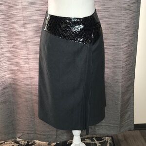 MAG BY MAGASCHONI GRAY WOOL PENCIL SKIRT SIZE 6